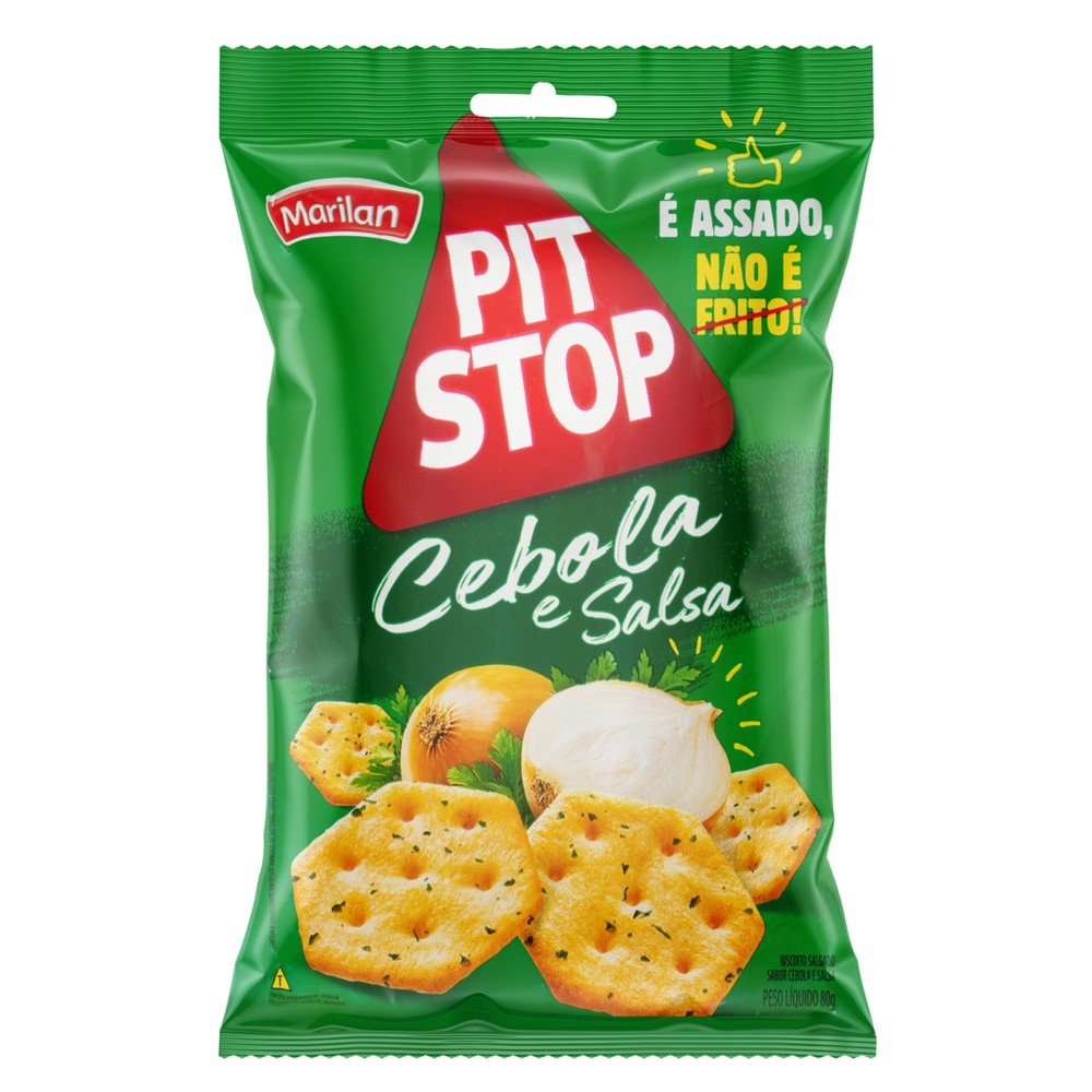 1319131.jpg Biscoito Cebola e Salsa Marilan Pit Stop Pacote 80g - Imagem 1
