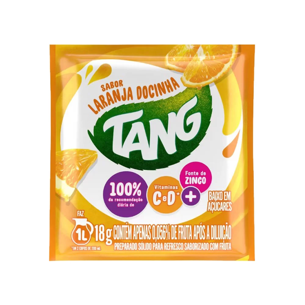 laranja-docinha.webp Refresco em Pó Tang Laranja Docinha 18g - Imagem 1