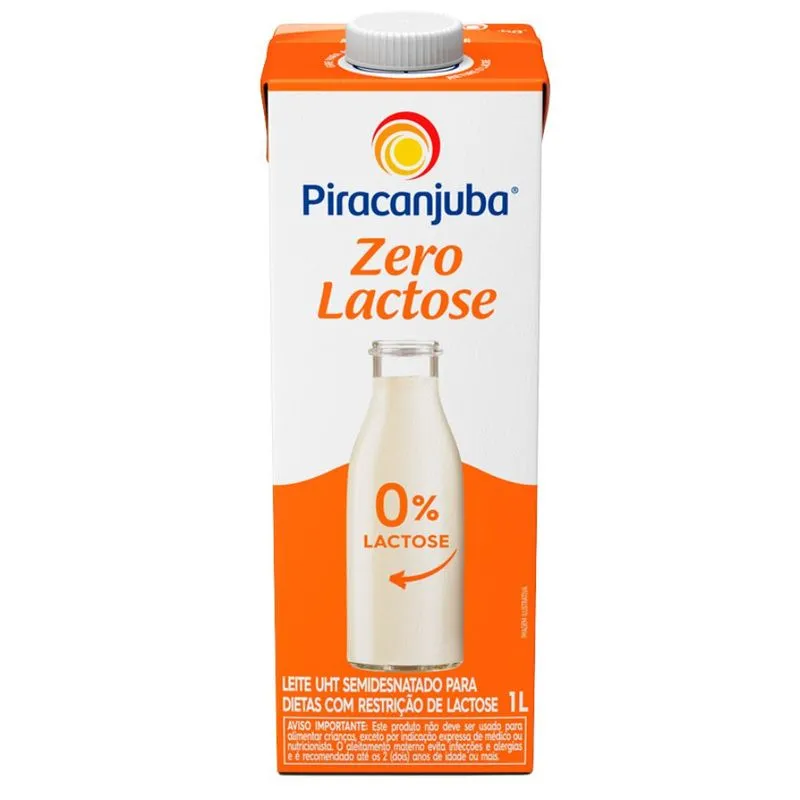 leite-piracanjuba-semidesnatado Leite Piracanjuba Semidesnatado Zero Lactose 1L - Imagem 1